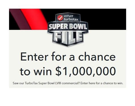 The TurboTax Super Bowl File Sweepstakes 2024